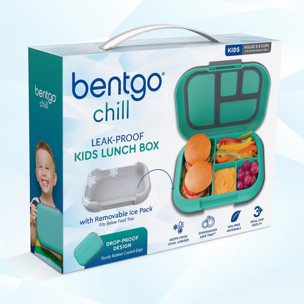 Kids' Chill Lunch Box, Bento-Style Solution, 4 Compartments & Removable Ice Pack - Image 62