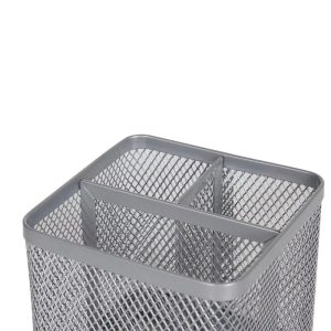 Mesh Pencil Holder Silver