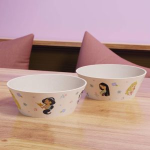 2pk 6" Princess Melamine Bamboo Bowl Set