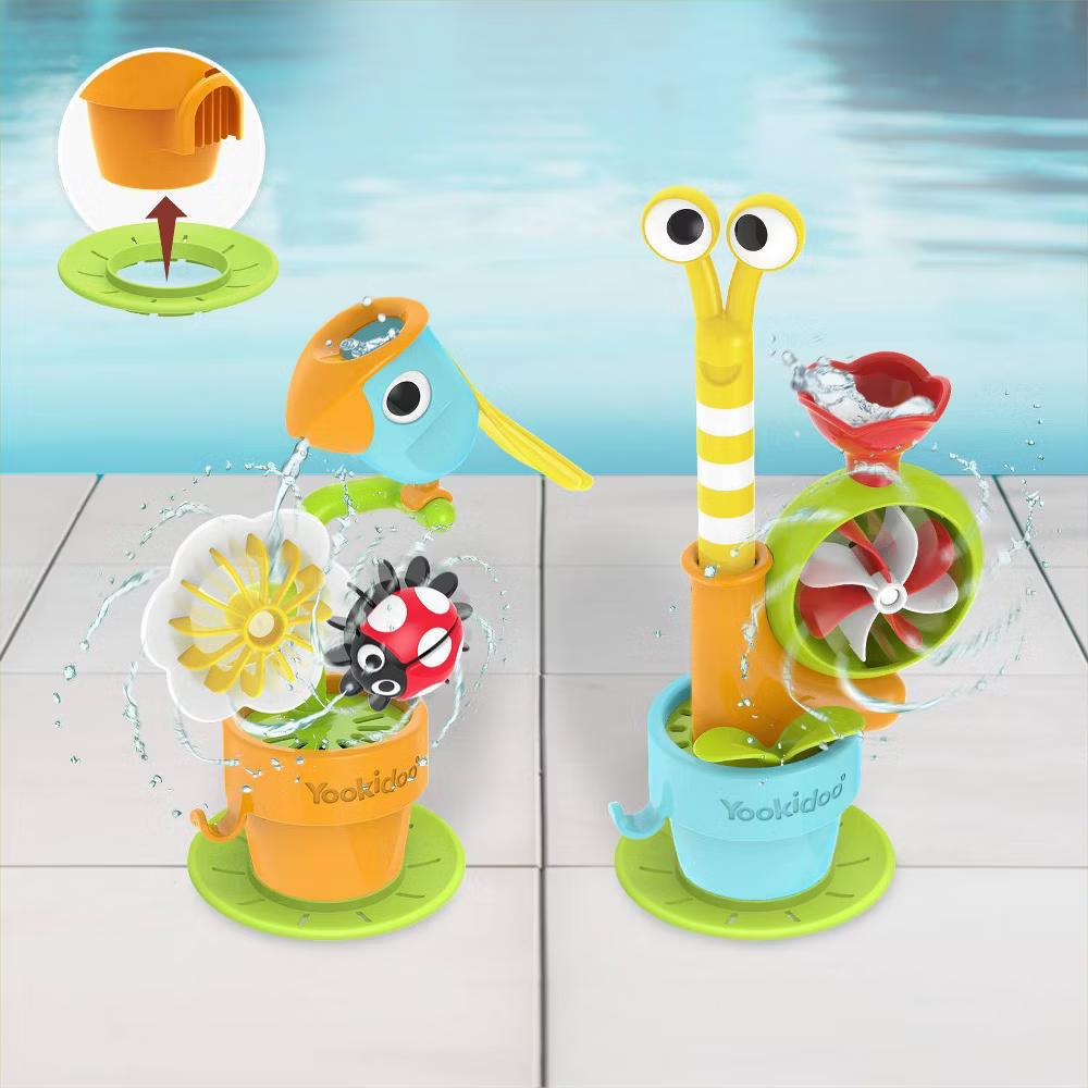 Pour N Grow Spinning Garden Bath Toys - 11pc: Educational Focus Creativity