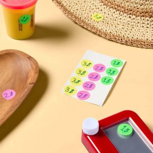 300ct Dot Stickers Neon