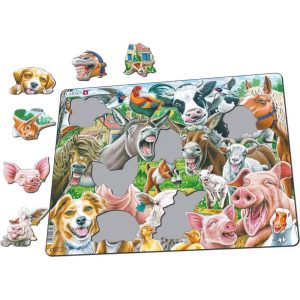 Larsen Happy Farm Kids' Jigsaw Puzzle - 33pc: Educational Fun for Fine Motor, Creative Thinking, Memory