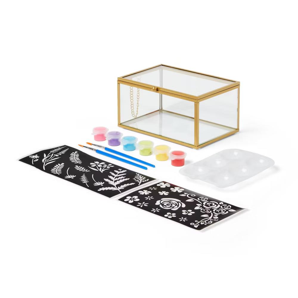 Glass Jewelry Box Painting Craft Kit - Image 4