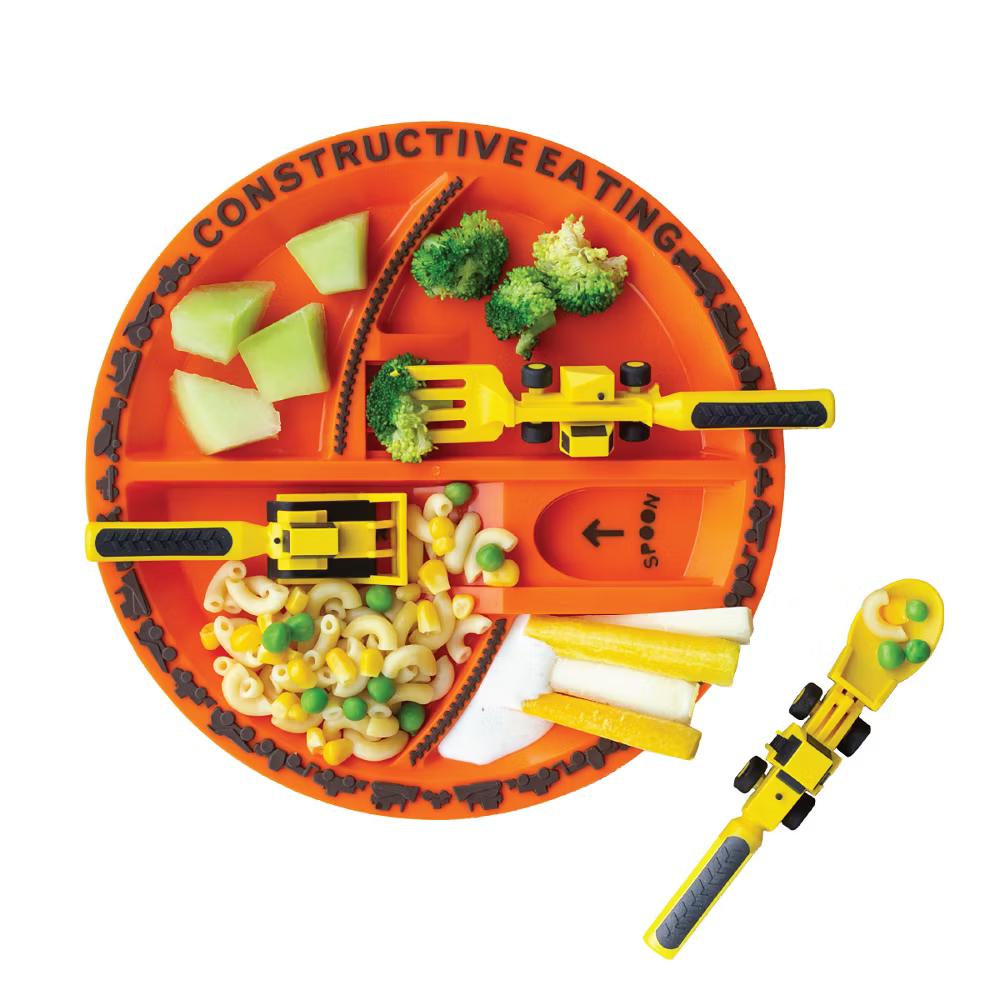 Constructive Eating Utensil and Divided Plate Set for Kids and Toddlers - Image 7