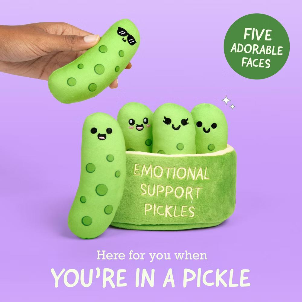 What Do You Meme? Emotional Support Pickles Plush Funny Food-Themed Stuffed Animal Set - Image 8