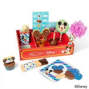 Snacks & Popcorn Wooden Play Food Set – 24 Pieces | Mickey Mouse, Minnie, Wooden Toy