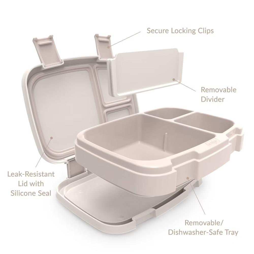 2pk Fresh Leakproof Bento Lunch Box - Dune & Moondust: BPA-Free Containers - Image 3