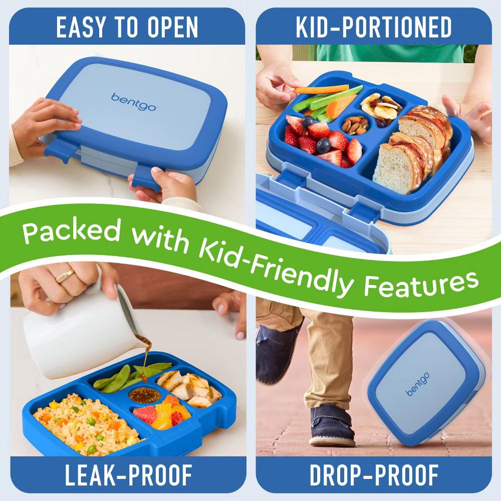 Kids' Brights Leakproof, 5 Compartment Bento-Style Kids' Lunch Box