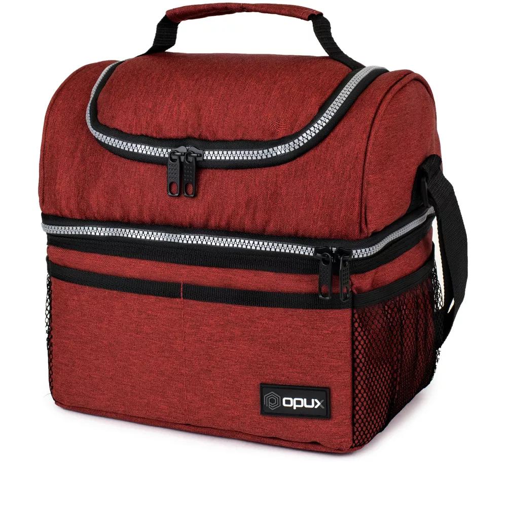 Double Decker Lunch Box Men Women, Insulated Leakproof Cooler Bag Adult Work, Dual Compartment Pail Tote Boys Girls Kids - Image 91
