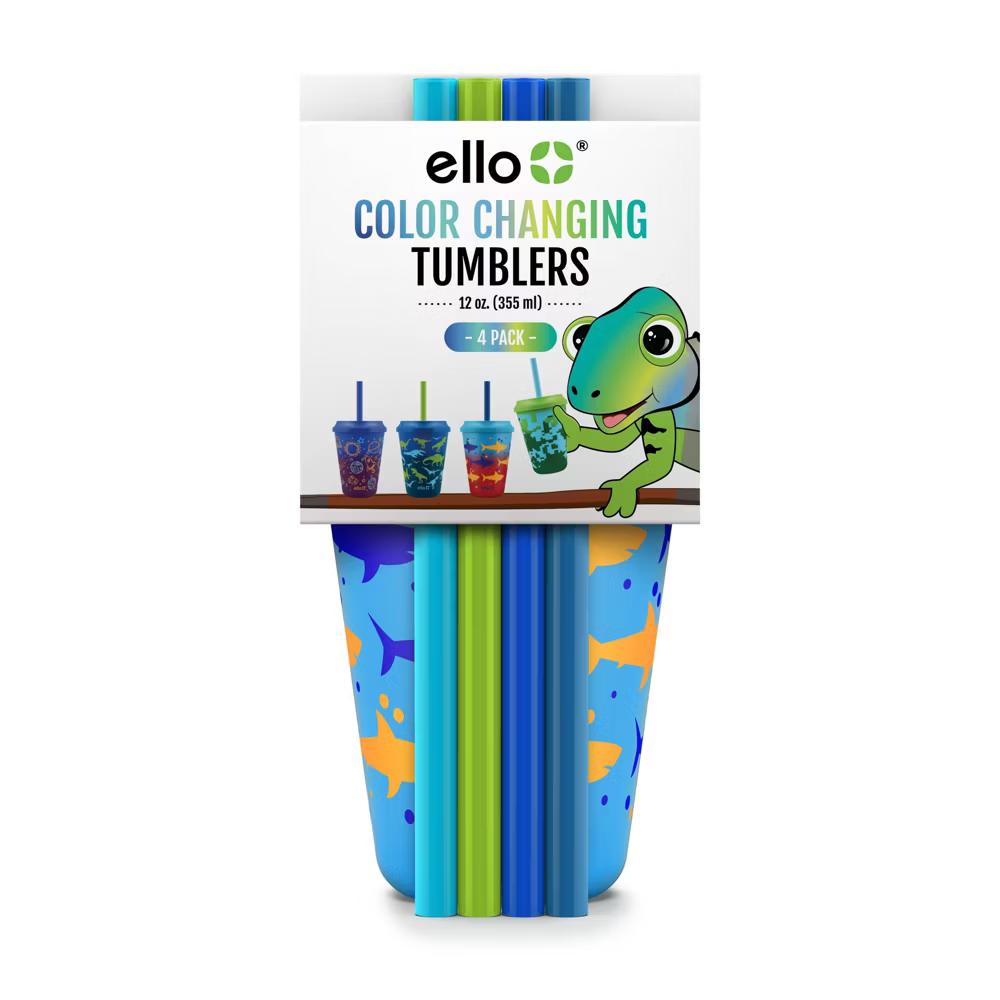 12oz 4pk Plastic Chameleon Color Changing Cups with Twist on Lids - Image 12