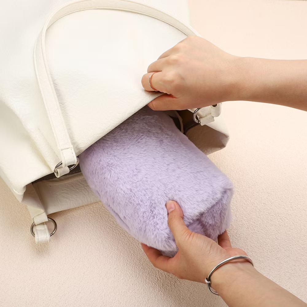 Cosmetic Travel Zipper Multi-functional Small Plush Makeup Bag 1 Pc - Image 17