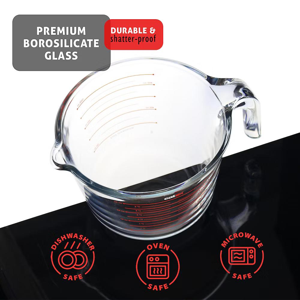 JoyTable Glass Measuring Cups Set, Liquid Measuring Cups, Glass Measuring Cup Set - Image 7