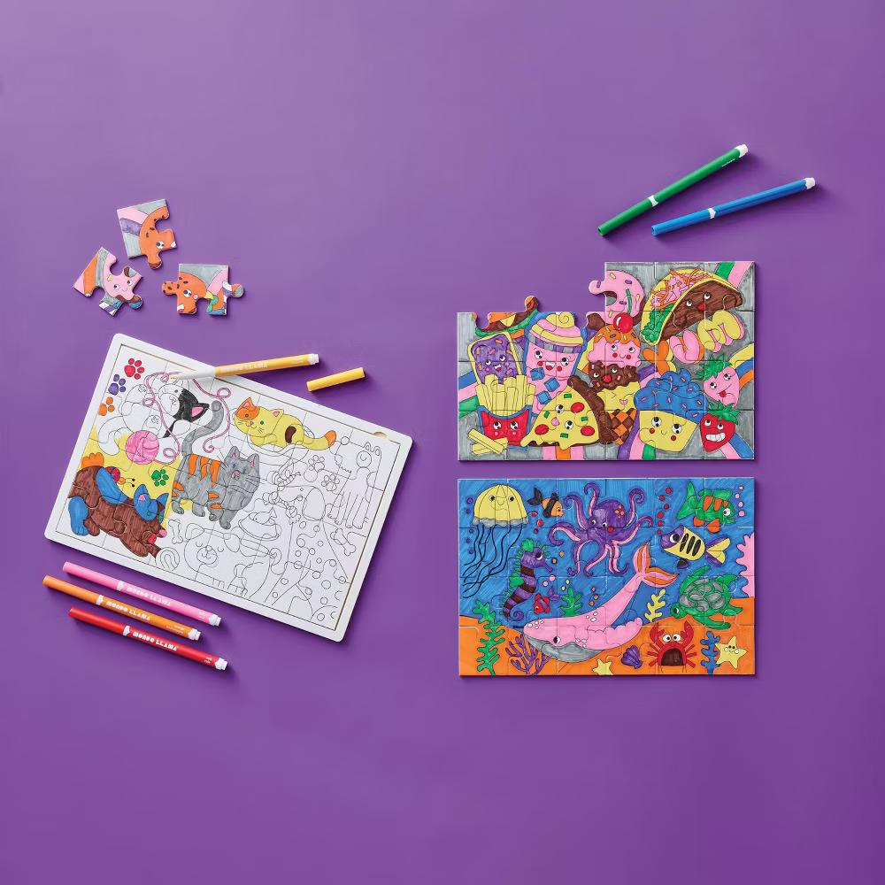 3ct Color-Your-Own Puzzles Craft Kit