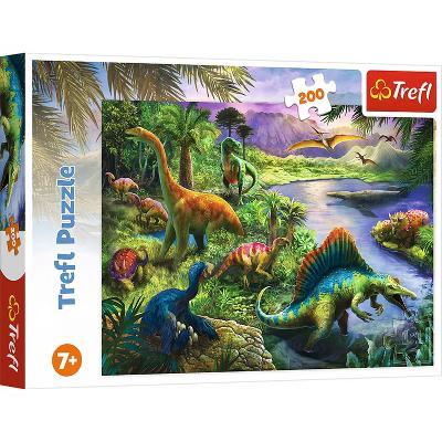 Red 200 Piece Kids Puzzle - Hungry Dinosaurs - Image 2