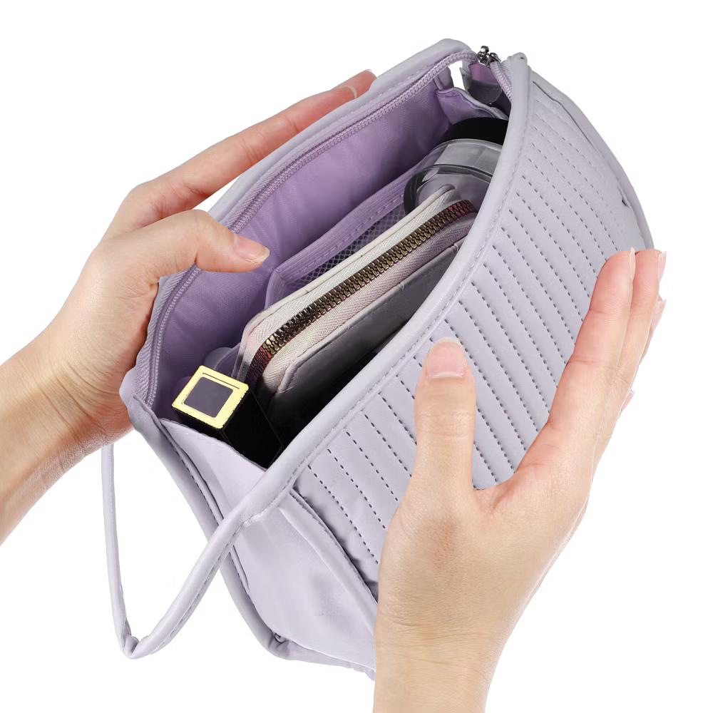 PU Leather Makeup Bag Large Makeup Bag Make Up Brush Organizer Bag Toiletry Bag for Women 1 Pcs - Image 35