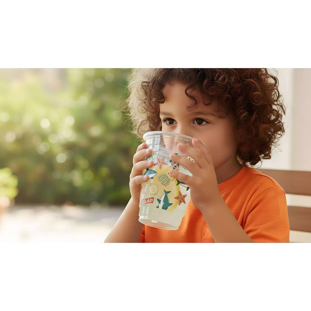 for kids' Happy Sea Creatures Plastic Disposable Cups - 9oz/24ct - Image 3