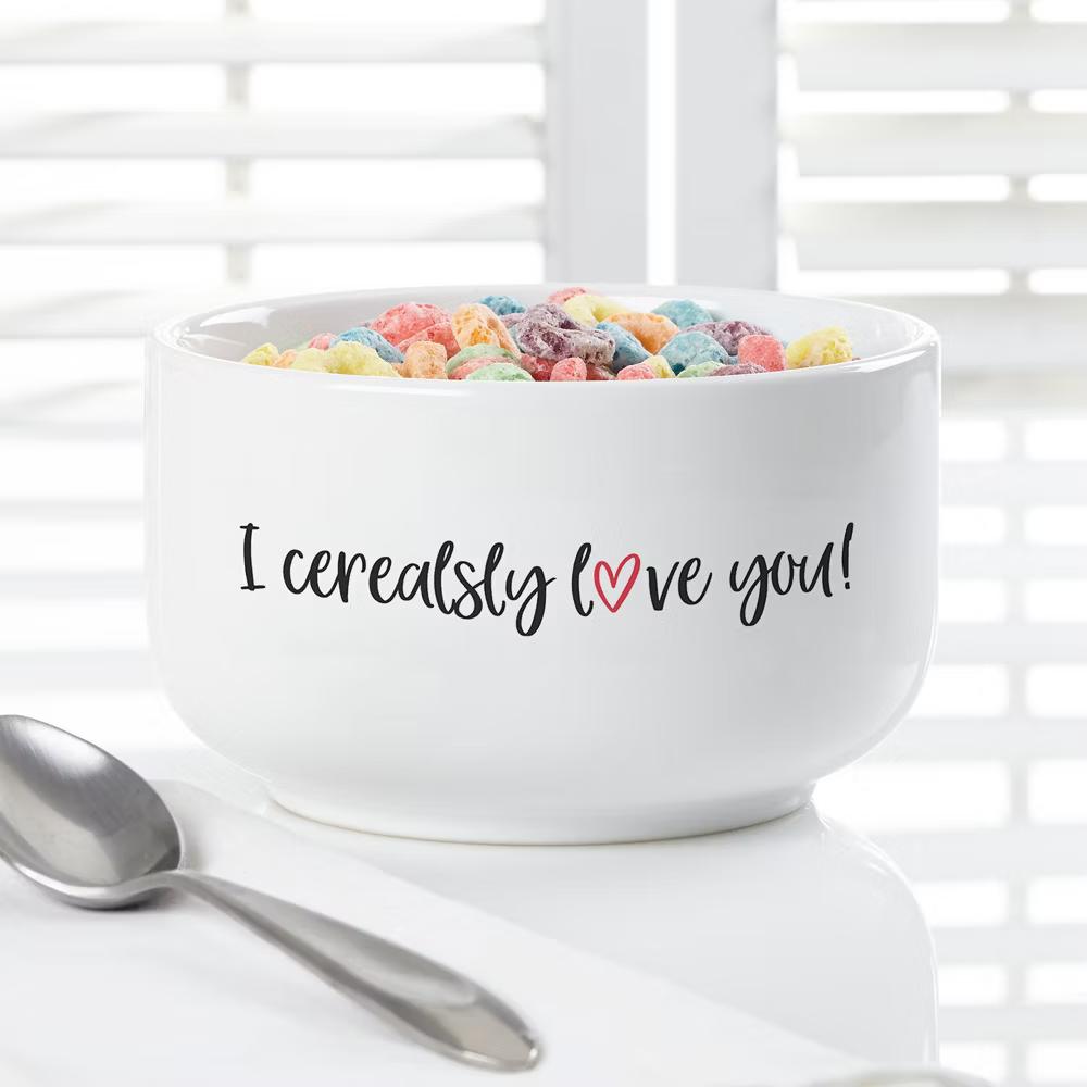 Personalization Mall I Cerealsly Love You Personalized 14 oz. Cereal Bowl - Image 2