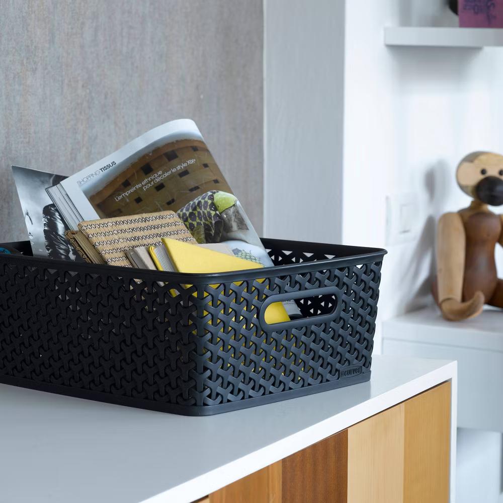 Y-Weave Medium Decorative Storage Basket - Image 6