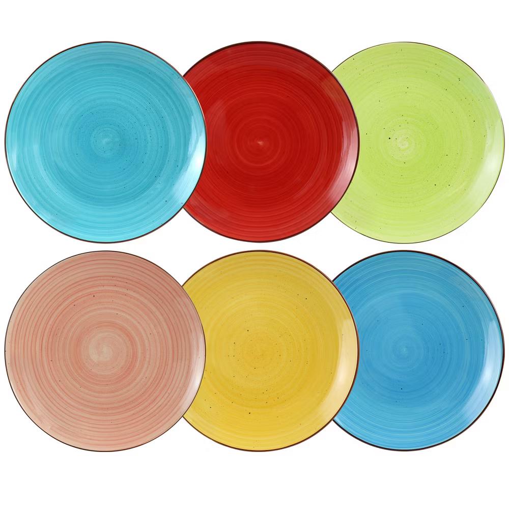 Sebastian 18 Piece Double Bowl Stoneware Dinnerware Set in Assorted Colors - Image 5