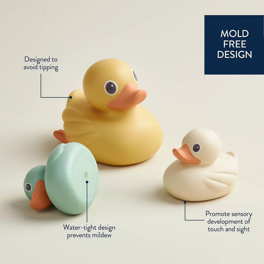 Ducky Family: Bath Toys, Educational Focus Animals, 3 Pieces - Image 3
