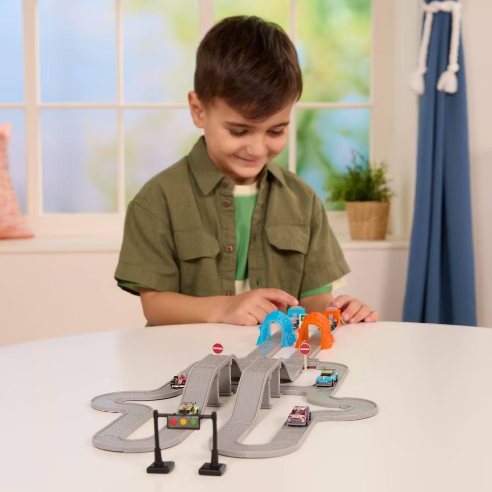 by Turbo Launcher Toy Race Car Playset Pocket Series 84pc Playset - Image 4