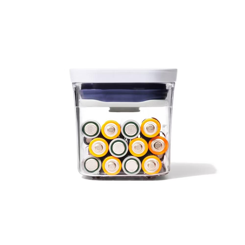 POP 4pk Plastic Mini Square Food Storage Container Set White: Air Tight Seal, Dishwasher-Safe, 0.2L Capacity - Image 2