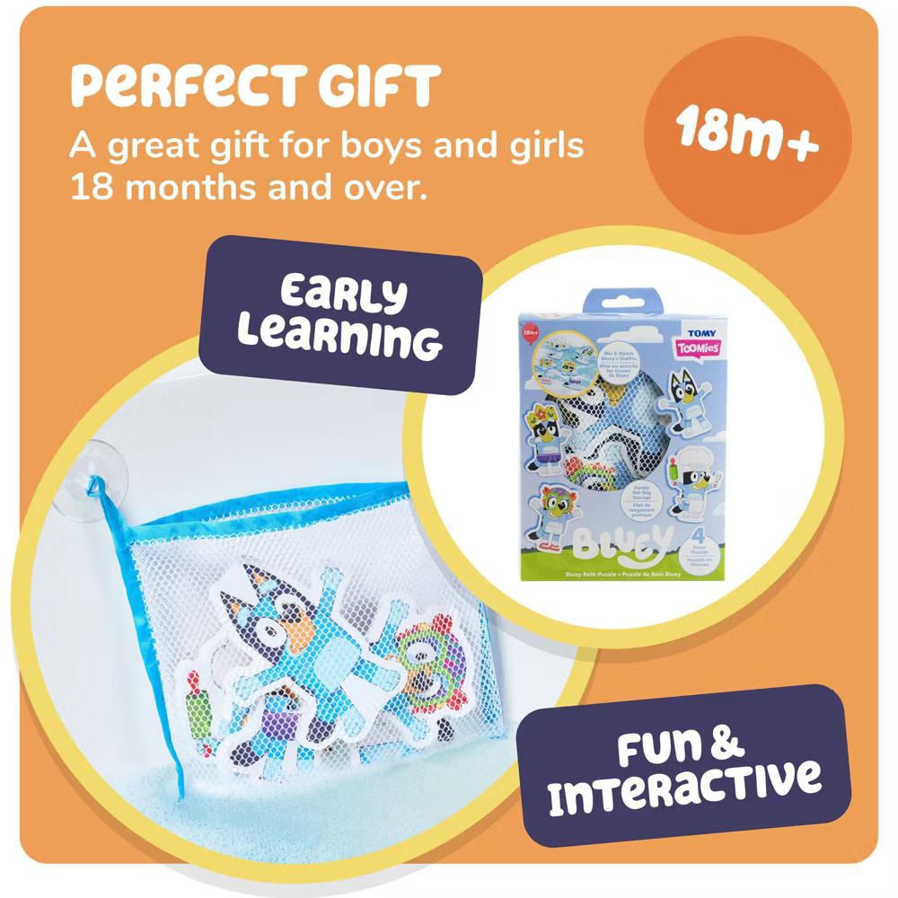 Tomy Toomies Bath Puzzle with Net Storage Bag - 8pc: BPA-Free, Foam Material, Fine Motor Skills Educational Focus - Image 8