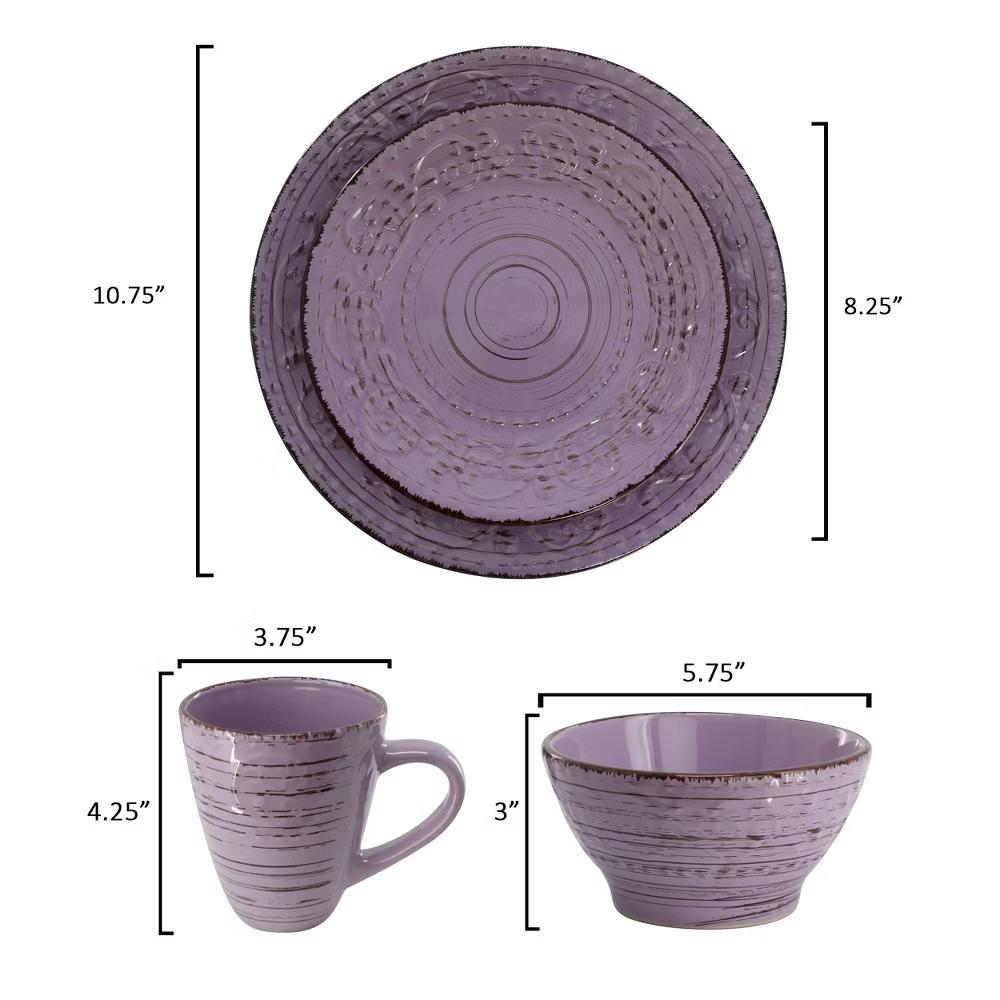 Malibu Sea Glass 16-Piece Dinnerware Set in Dark Green - Image 47