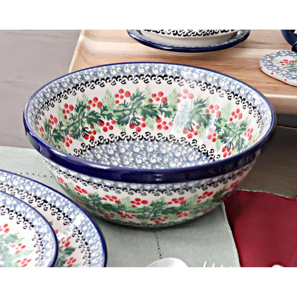 Blue Rose Polish Pottery Ceramika Artystyczna Cereal Bowl - Image 29
