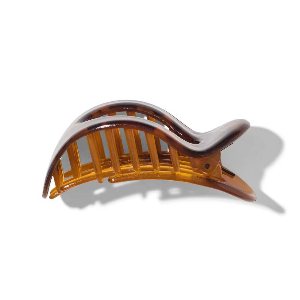 Large Flat Cloud Hair Claw Clip - Tortoise: For All Hair Types, Hair Styling, 1 Piece - Image 6