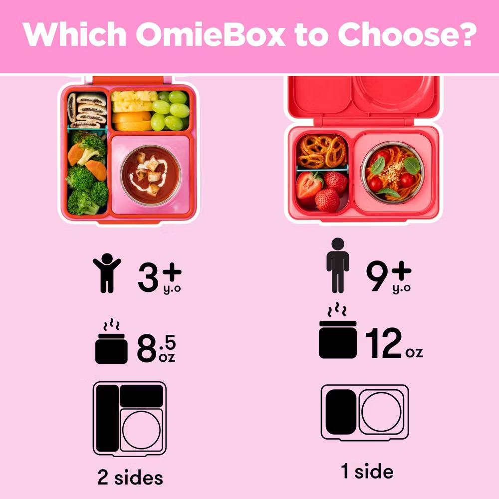 OMIEBox Insulated Bento Lunch Box with Leakproof Thermos Food Jar 3 Compartments - Image 50