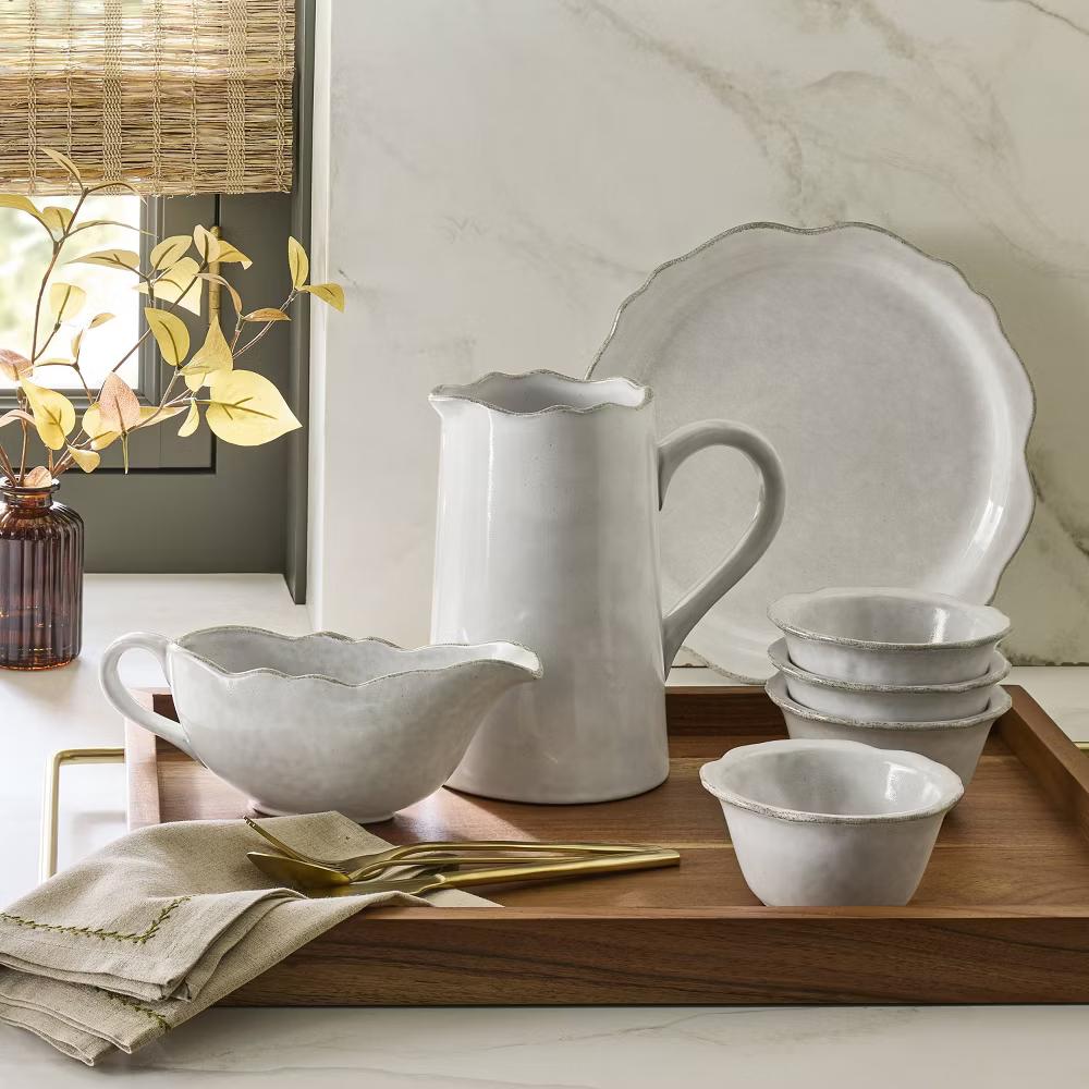 Set of 4 Carved Edge Mini Bowls - with Magnolia - Image 6