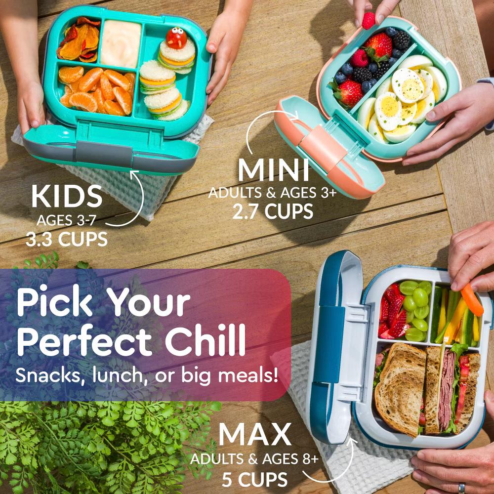 Kids' Chill Lunch Box, Bento-Style Solution, 4 Compartments & Removable Ice Pack - Image 18