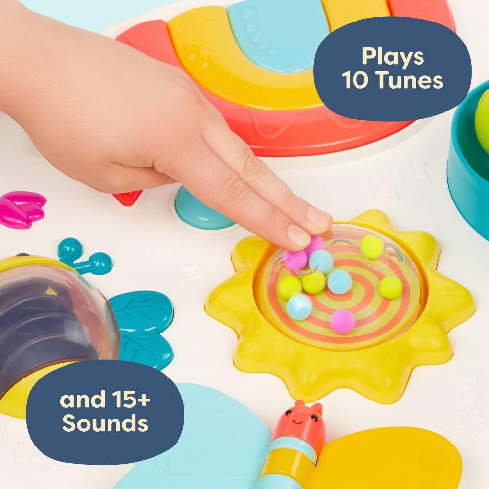 Busy B. Rainbow Sensory Station - Baby Activity Table, Music & Sounds, Toddler Play Center - Image 4