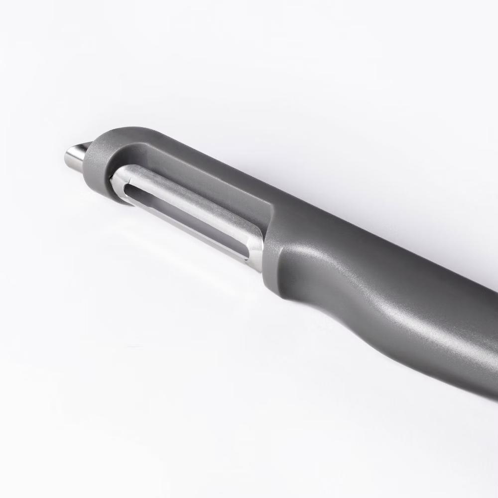 Soft Grip Swivel Peeler Dark Gray - Non-Slip Grip, Polypropylene & Stainless Steel, Hand Wash, Dishwasher-Safe - Image 2