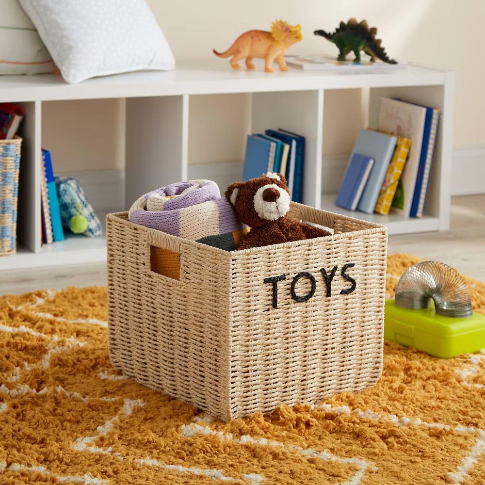 Kids' Large Woven Toys Storage Basket - Image 4