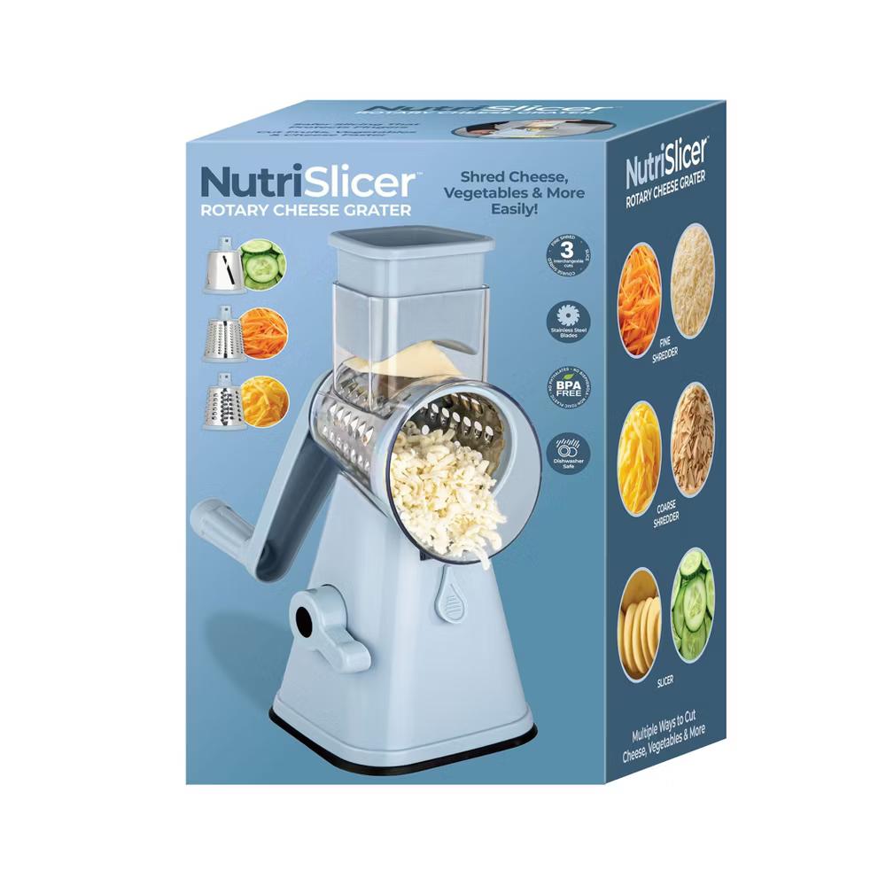 NutriSlicer Vegetable Slicer Cheese Grater Potato Slicer Salad Chopper with Suction Base - Image 18