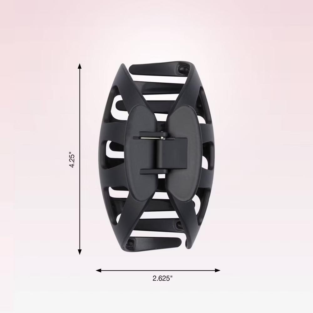 No-Slip Grip Recycled Extra Large Claw Clip - Matte Black - Extra Thick Hair - Image 3