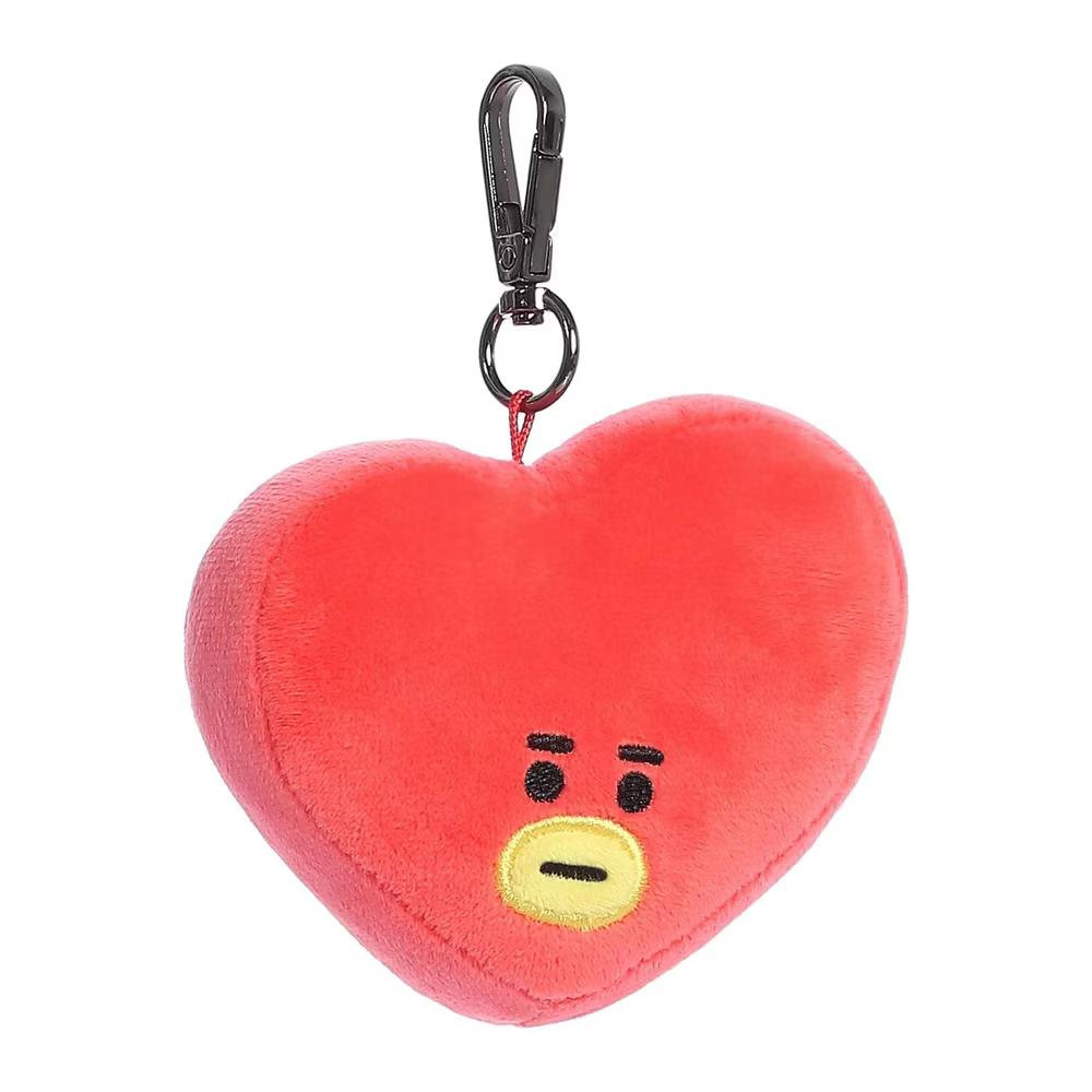 Mini TATA Clip-On BT21 Lovable Stuffed Doll Red 4" - Image 3
