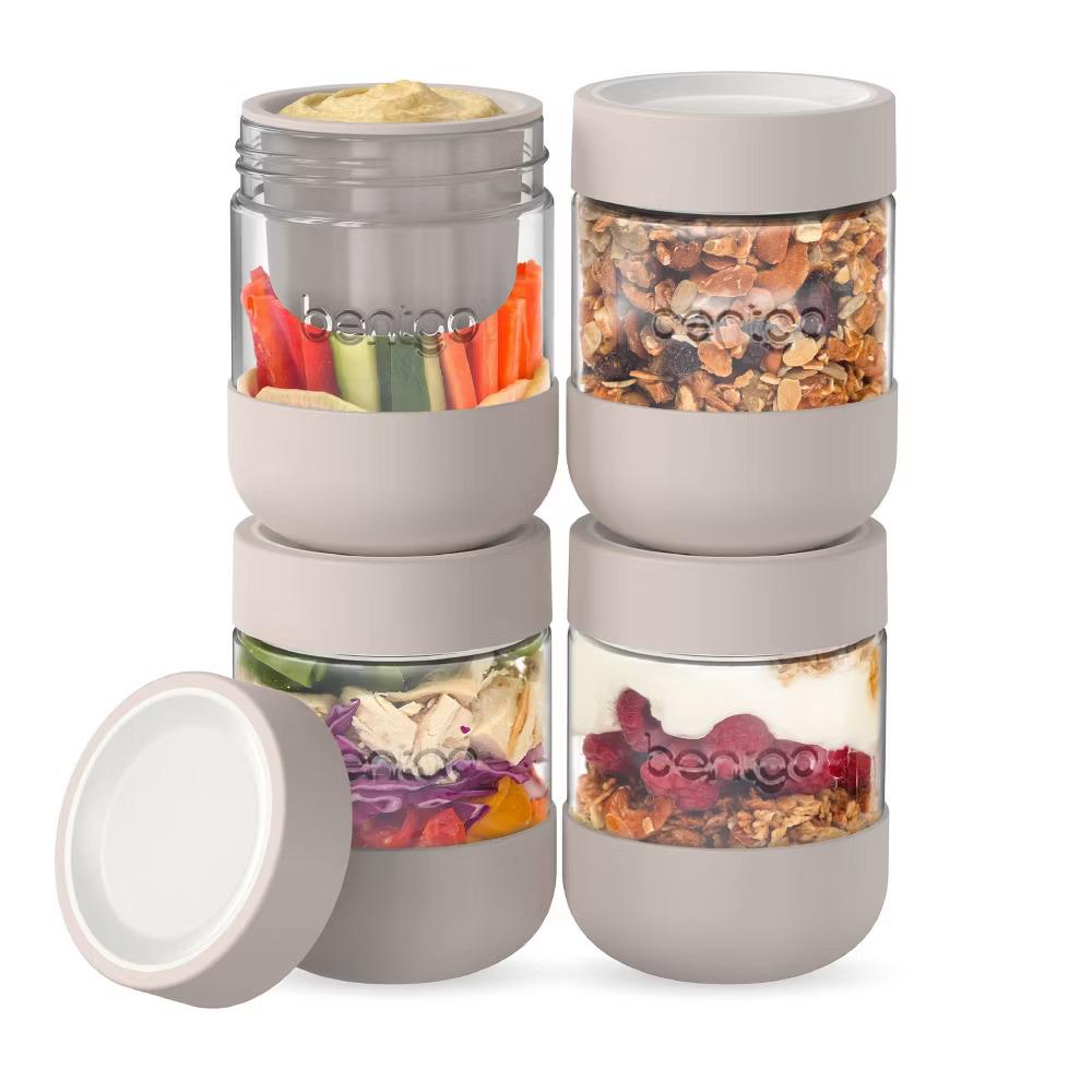 4pk 16 fl oz Leak-Proof Glass Food Jars Boots and Inner Cup - Image 9