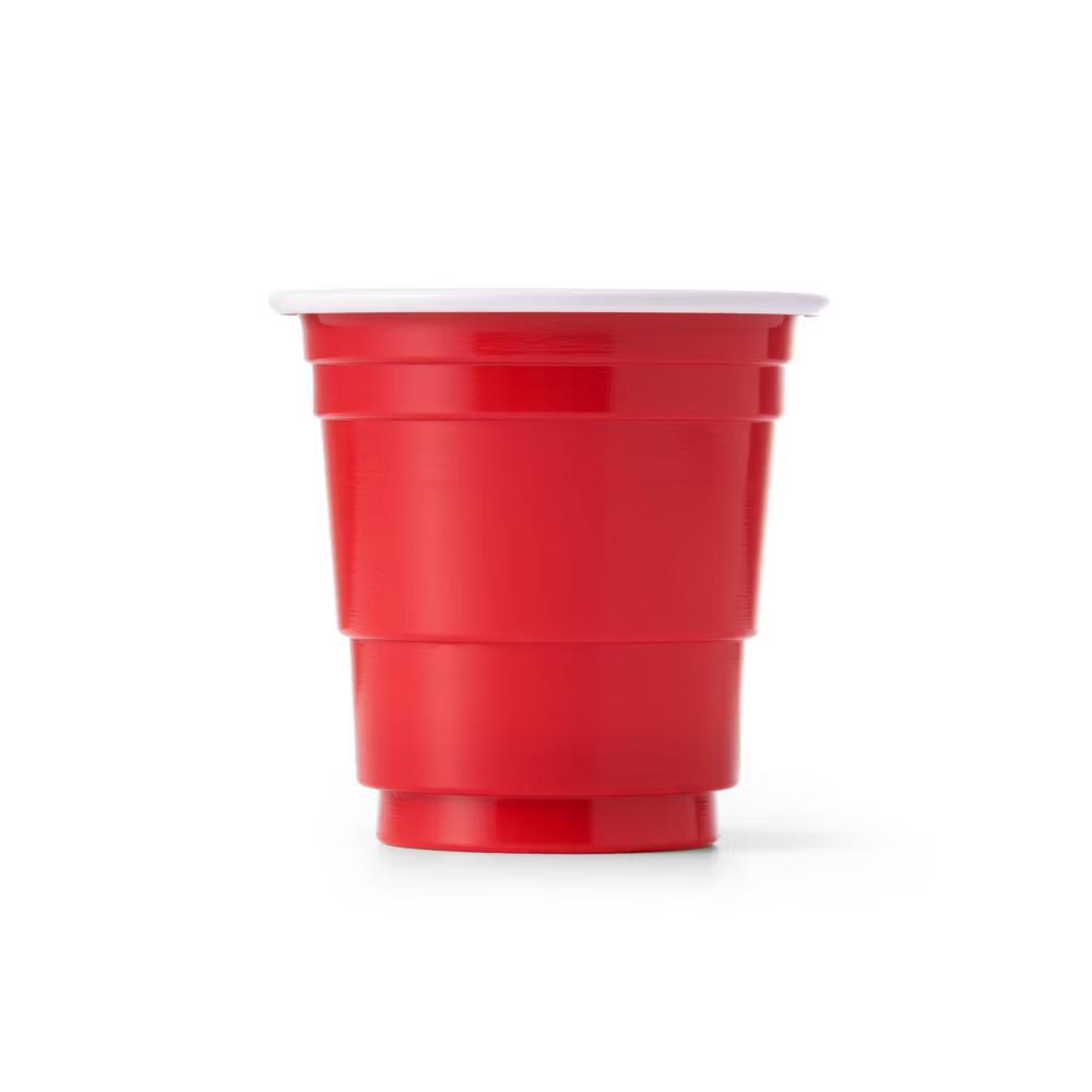 Houdini 20pk Disposable Shot Glasses: Red Plastic Shot Cups, 2oz Capacity - Image 3