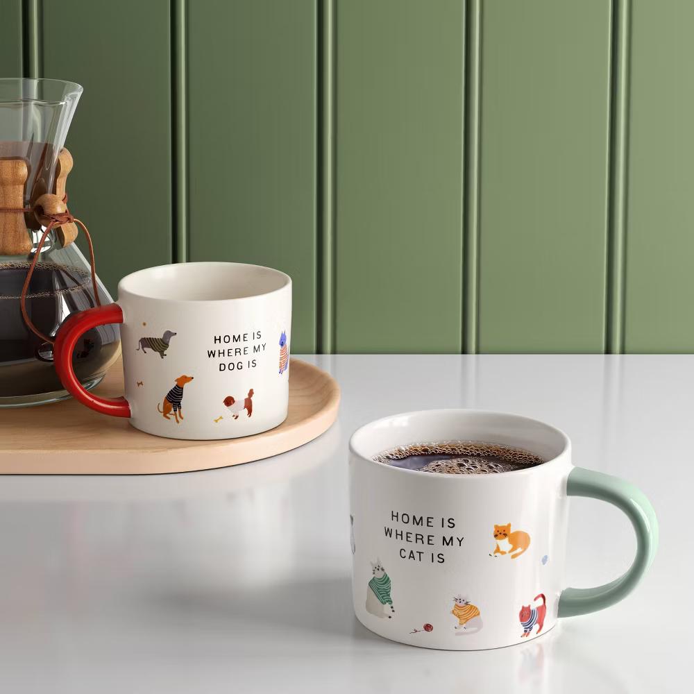 17oz Stoneware HOME IS WHERE MY CAT IS Mug - Image 3