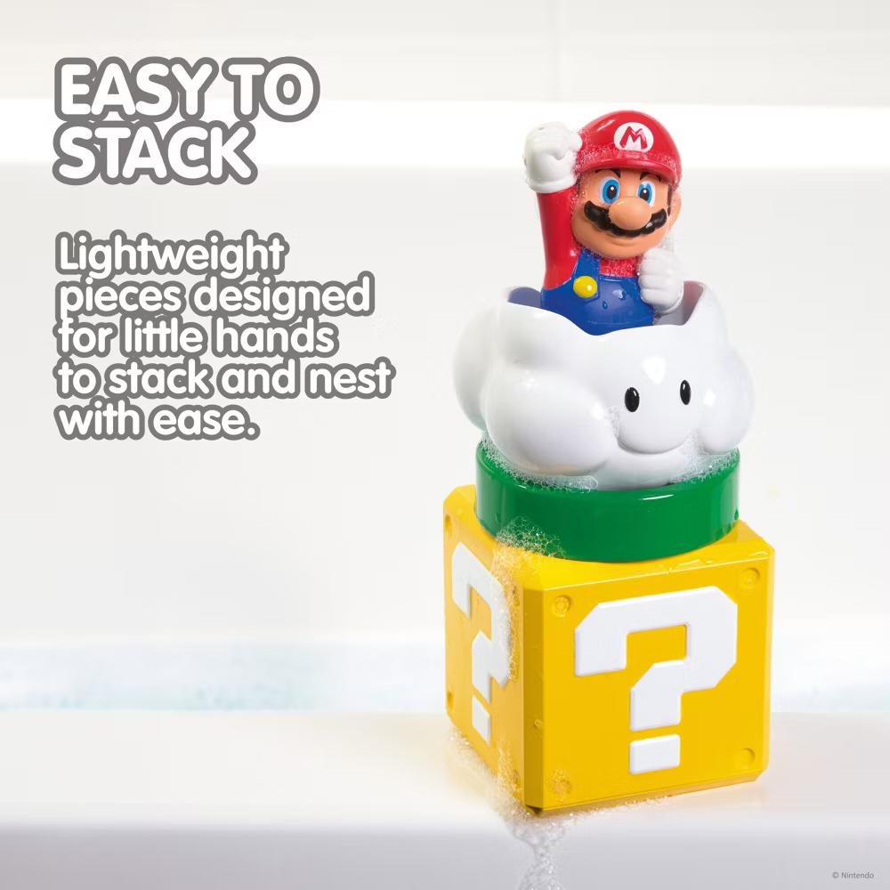 Tomy Toomies My Mario Pour and Nest Bath Toys Set - 4pc - Image 6