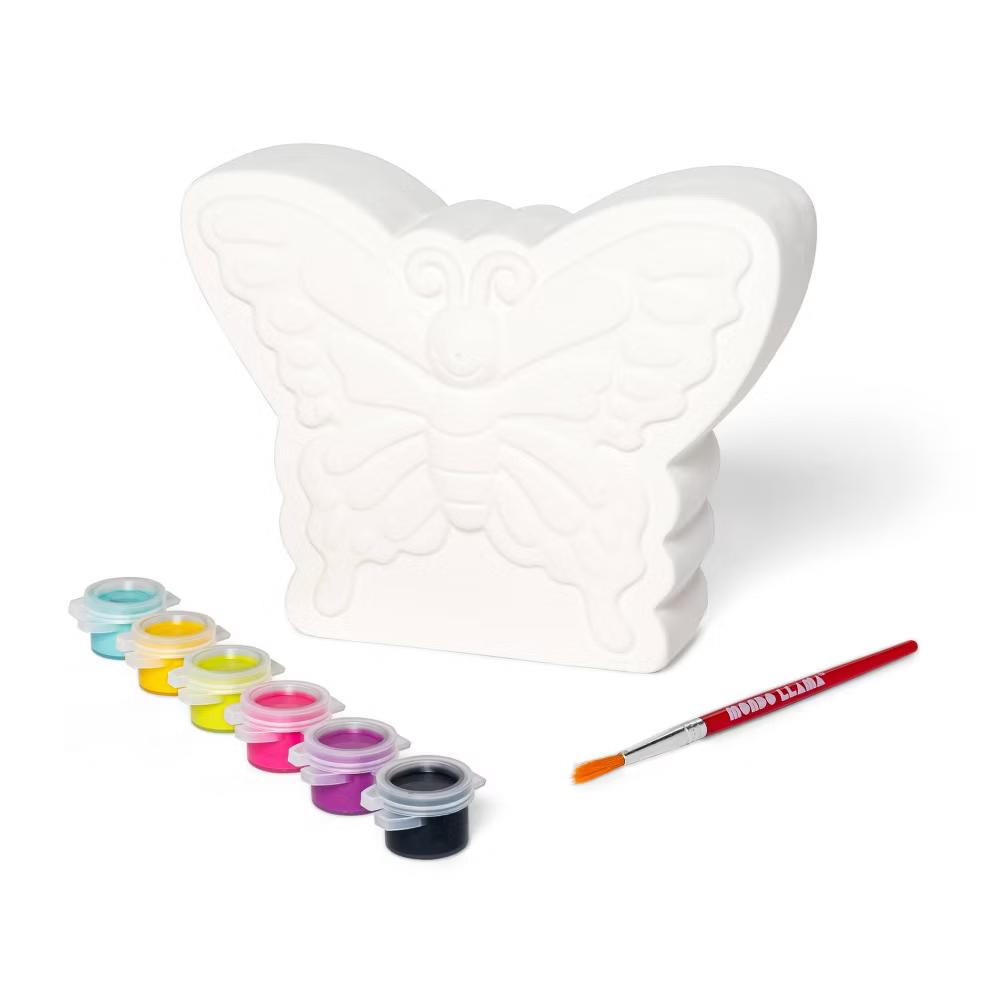 Paint-Your-Own Ceramic Butterfly Craft Kit - DIY Art Kit with Paint & Brush, Ages 8+ - Image 4