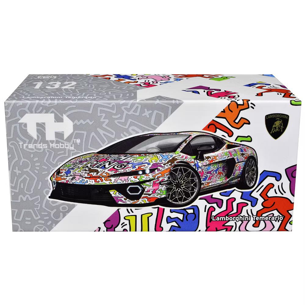 Lamborghini Temerario "Keith Haring Livery" White with Graphics 1/64 Diecast Model car - Image 5