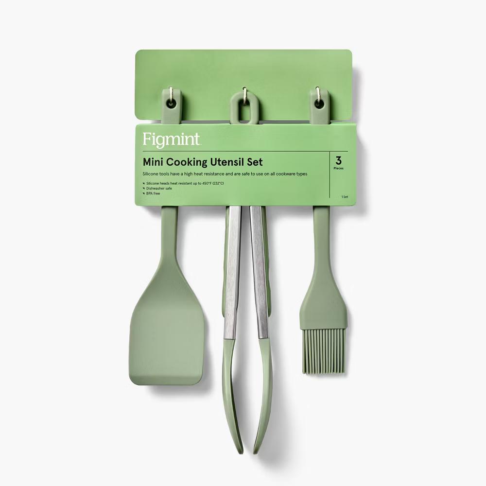 3pc Silicone Mini Turner Basting Brush and Tongs Set - Image 10