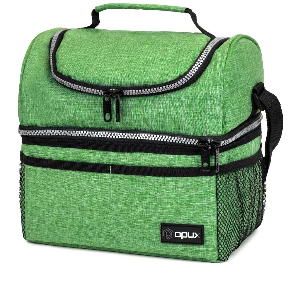 Double Decker Lunch Box Men Women, Insulated Leakproof Cooler Bag Adult Work, Dual Compartment Pail Tote Boys Girls Kids - Image 56