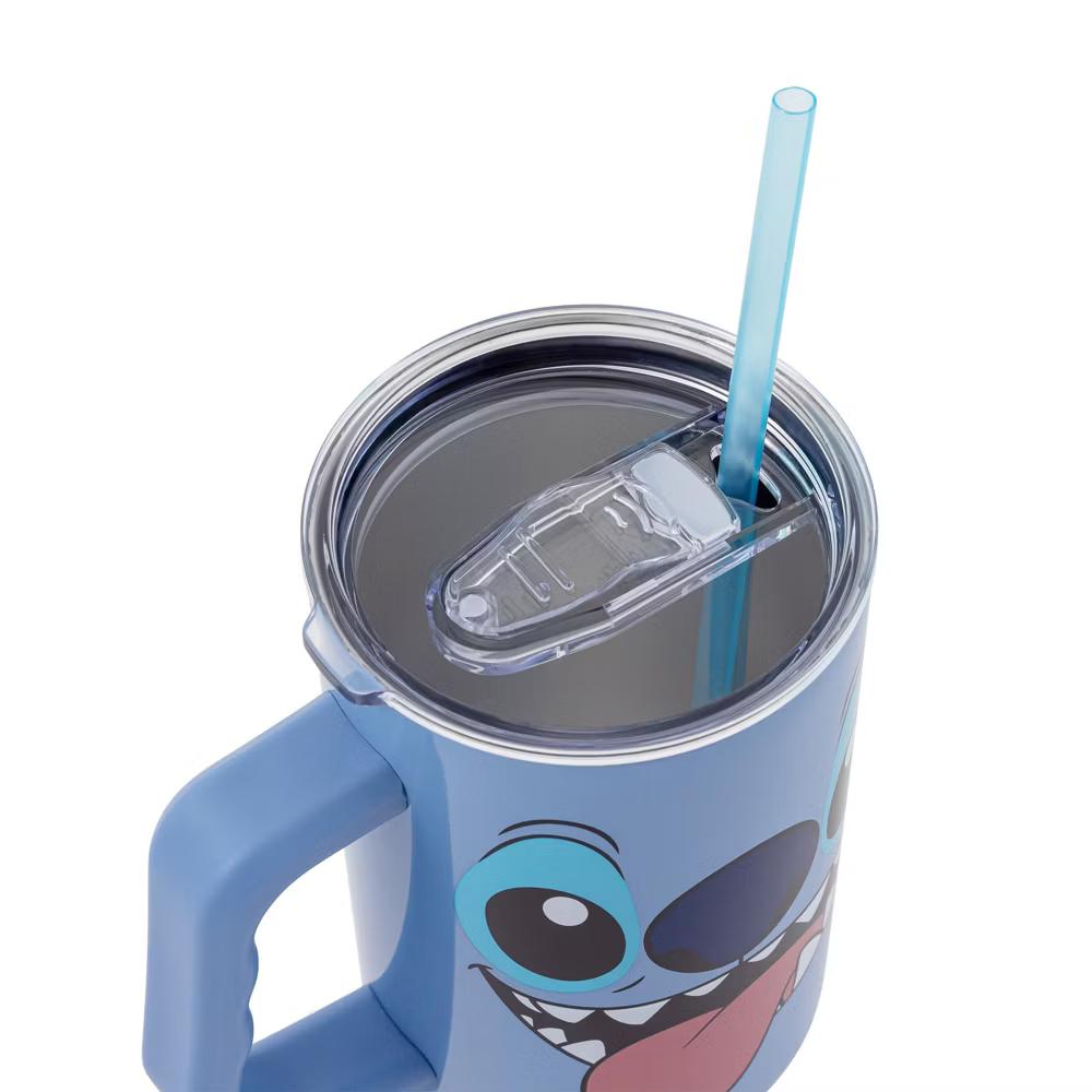 Lilo & Stitch Face Stainless Steel Tumbler With Handle | Holds 40 Ounces - Image 8