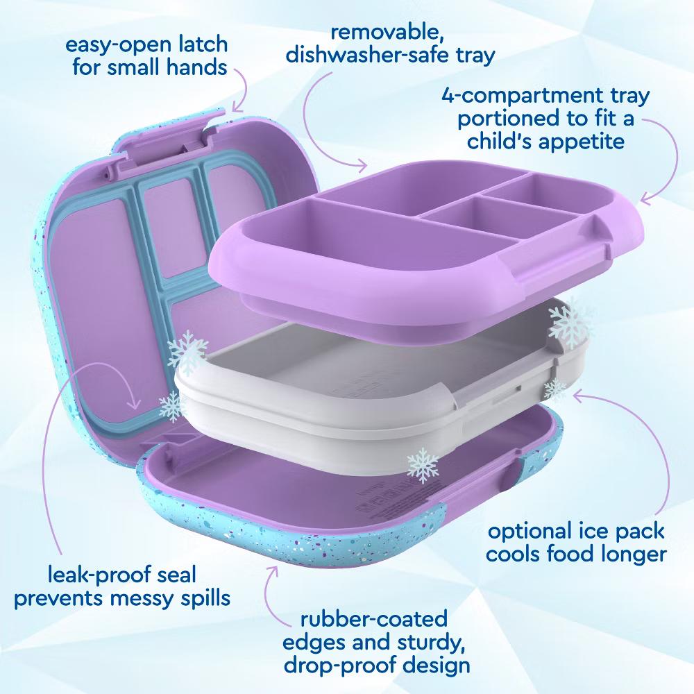 Kids' Chill Lunch Box, Bento-Style Solution, 4 Compartments & Removable Ice Pack - Image 87