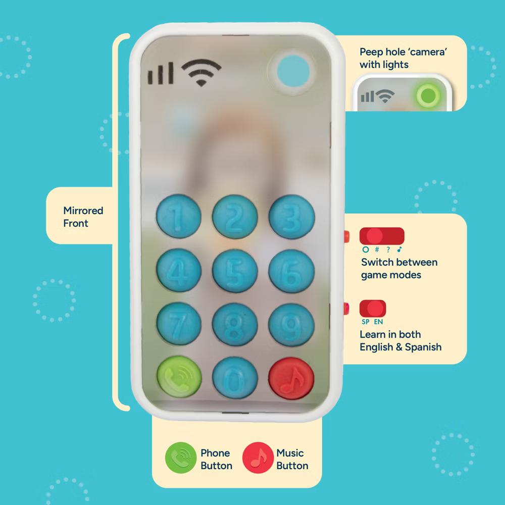 Smarty Phone – Interactive Multilingual Learning Phone with Lights, Sounds & Sensory Buttons, Ages 1–4+ - Image 7